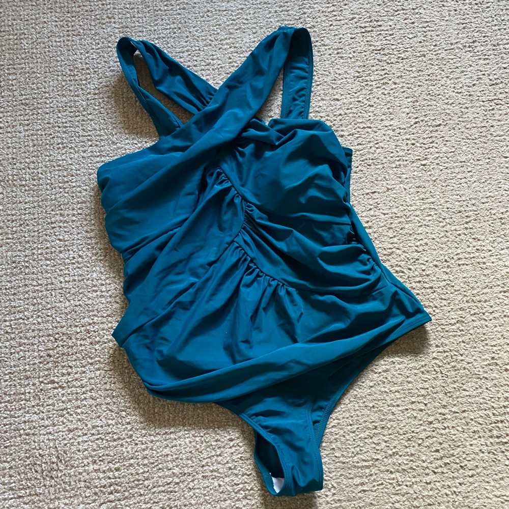 XL One Piece Teal Bathing Suit